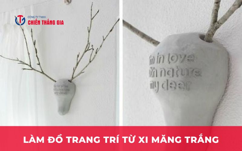 Làm đồ trang trí từ xi măng trắng